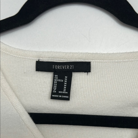 White Long Sleeve Bodysuit forever 21 - Picture 2 of 6